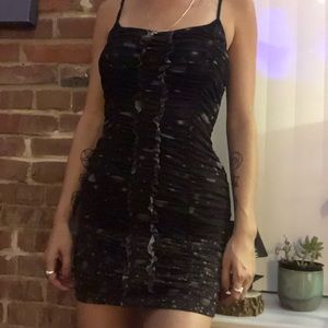 Black mini dress
